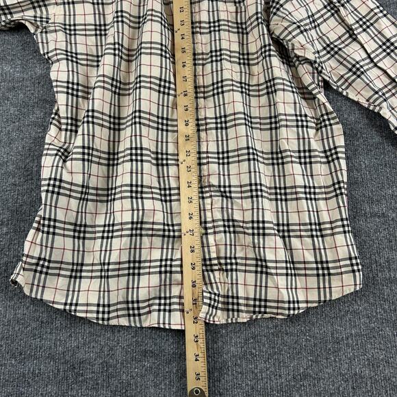 Burberry Shirt Men Large Nova Check Button Down Long Sleeve Luxury Classic Retro - Picture 10 of 10